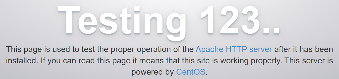 Apache HTTP server的欢迎页