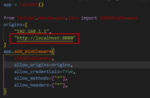 FastApi的跨域配置